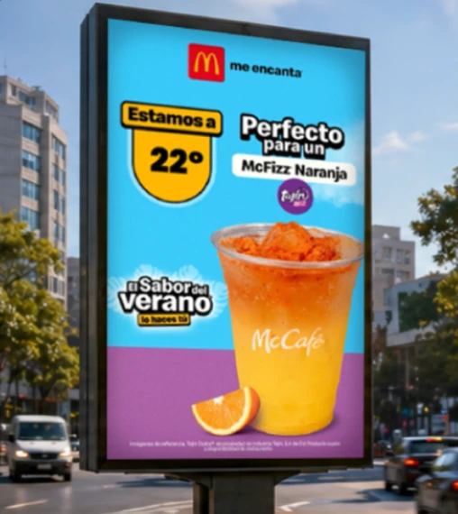 Pieza de McDonald's para clima templado: McFizz Naranja