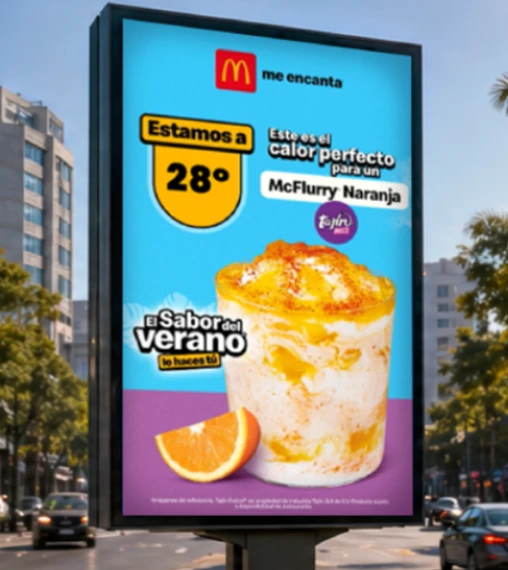 Pieza de McDonald's para clima cálido: McFlurry Naranja