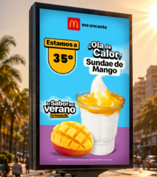 Pieza de McDonald's para clima caluroso: Sundae de Mango
